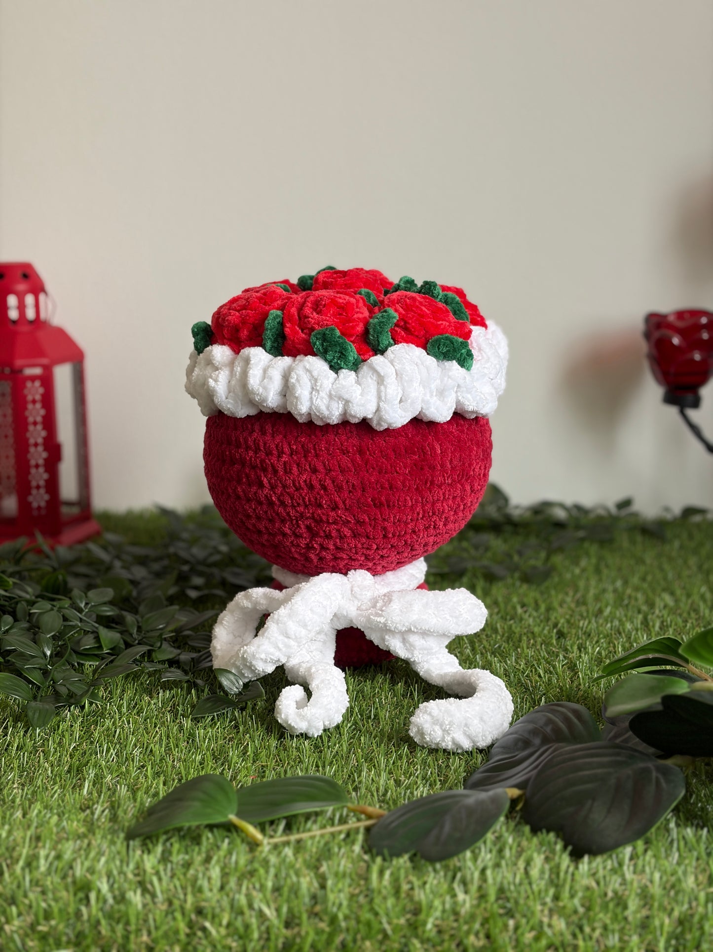 Patron PDF bouquet de roses grand format au crochet - Nuiba