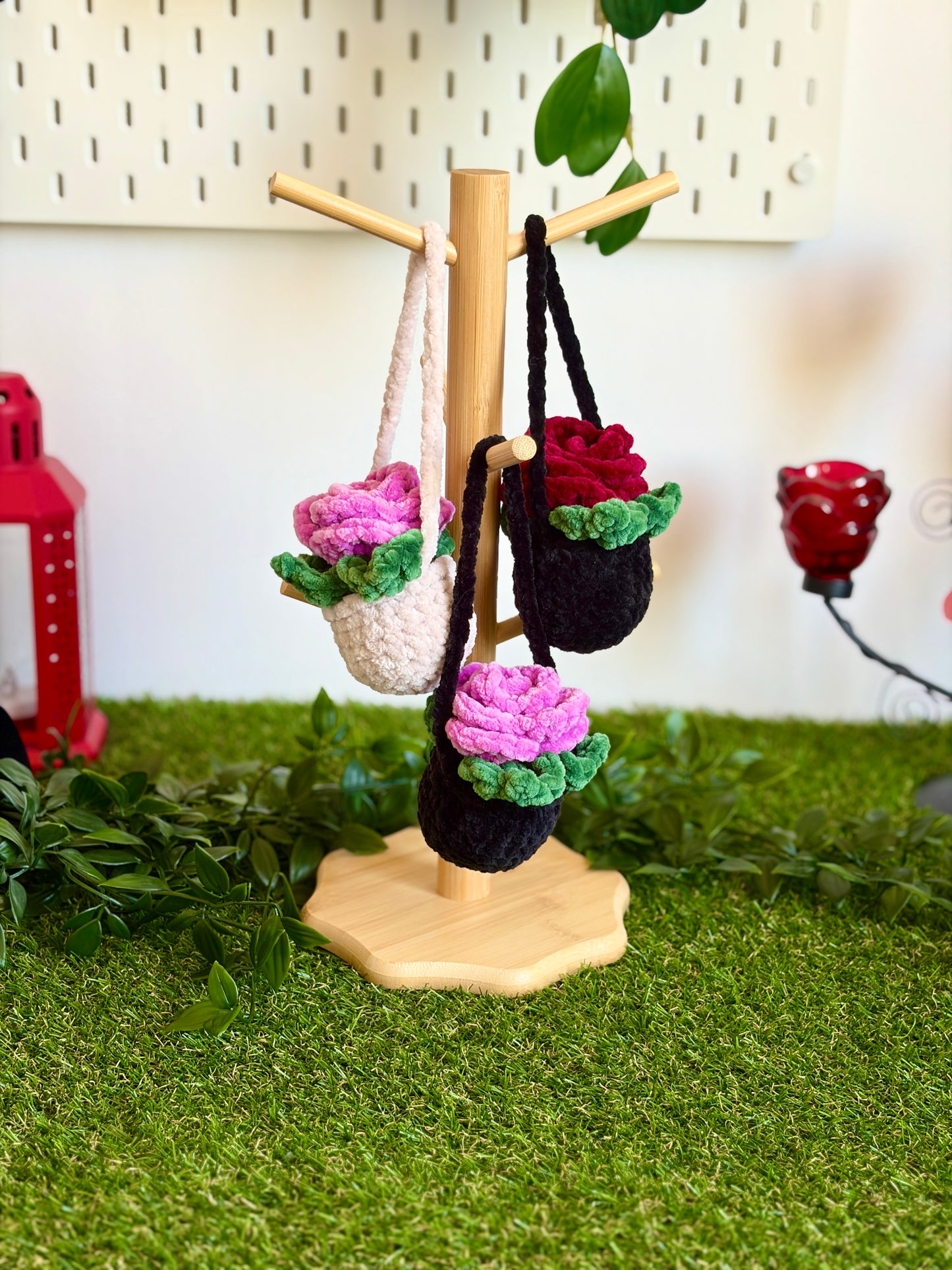 Mini rose suspendue