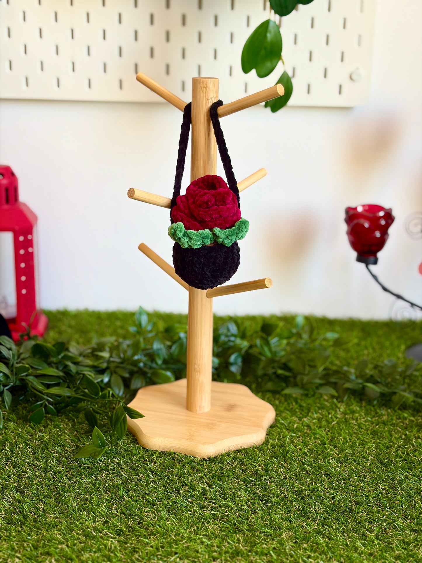 Mini rose suspendue