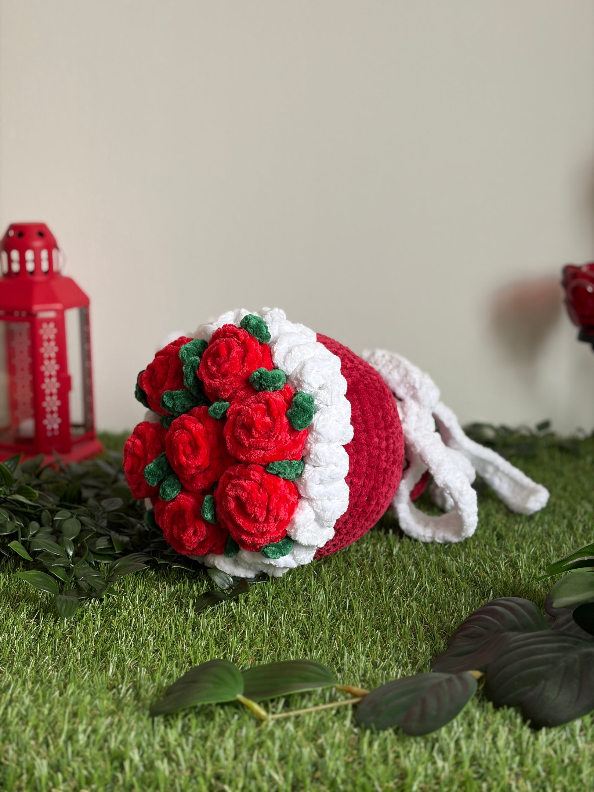 Patron PDF bouquet de roses grand format au crochet - Nuiba